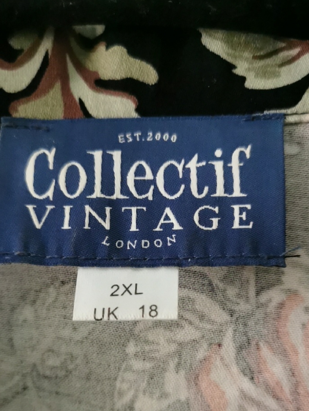 Collectif Vintage Retro 50s Swing Rockabilly Cottage Garden Bunny Teadress. 2XL - Picture 6 of 6